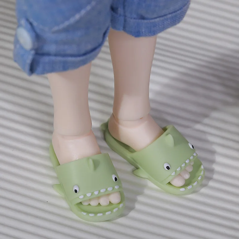 

1/6 Bjd кукольная обувь 4,4 см * 2,2 см, модные сандалии с улыбающимся лицом, сандалии с акулой, мягкие силиконовые туфли на плоской подошве для Bjd, аксессуары для кукол