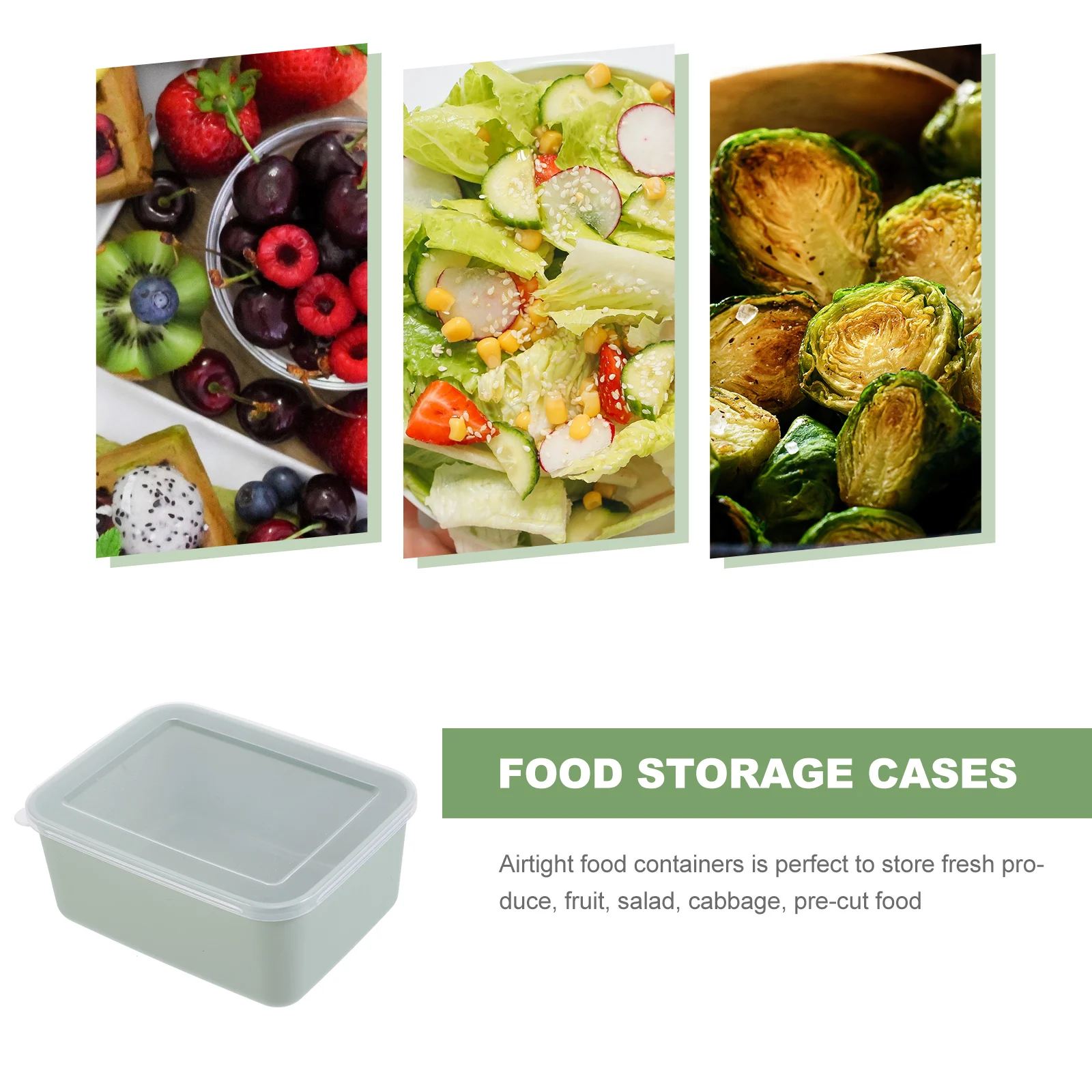 

4 Pcs Food Grade Airtight Crisper Freezer Containers 600ml Storage Preservation Boxes for Kitchen Fridge Organization