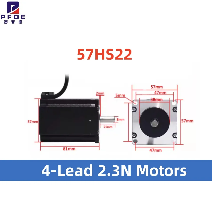 Nema23 Stepper Motor 4-Lead 2.3N Motors 57HS22 L 82mm CNC Engraving Machine Laser Grind Foam Plasma Cut Electrical Equipment