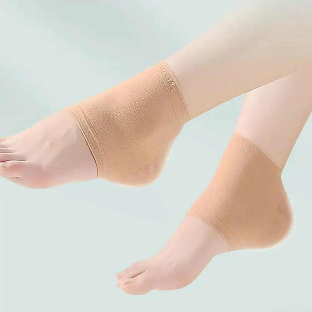 Chaussettes hydratantes en silicone pour hommes et femmes, prévention des fissures des pieds, gel de couverture du talon, 1PC