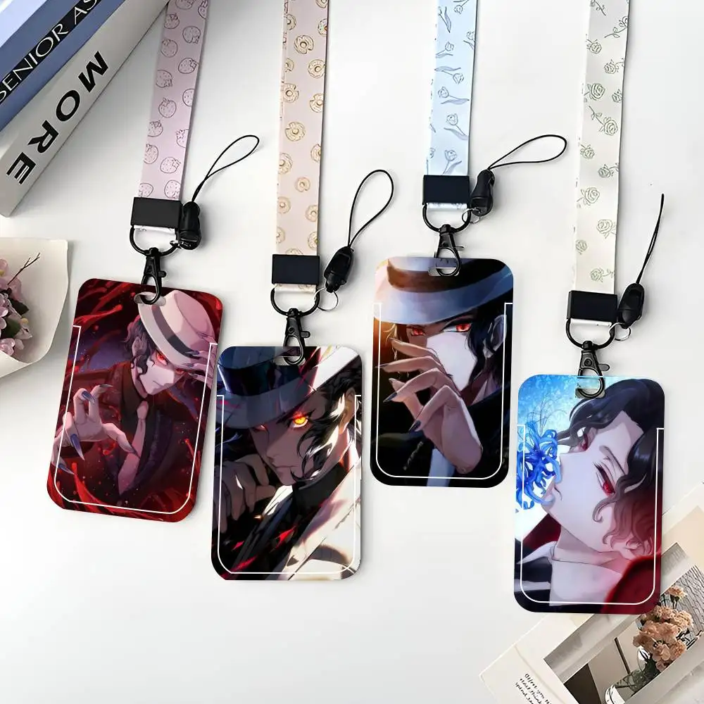 

Держатель для ID-карты с аниме-персонажем Кибуцуджи Музаном, шейный ремешок, подвеска, держатель для бейджа, брелок, чехол для рабочего пропуска, подарок