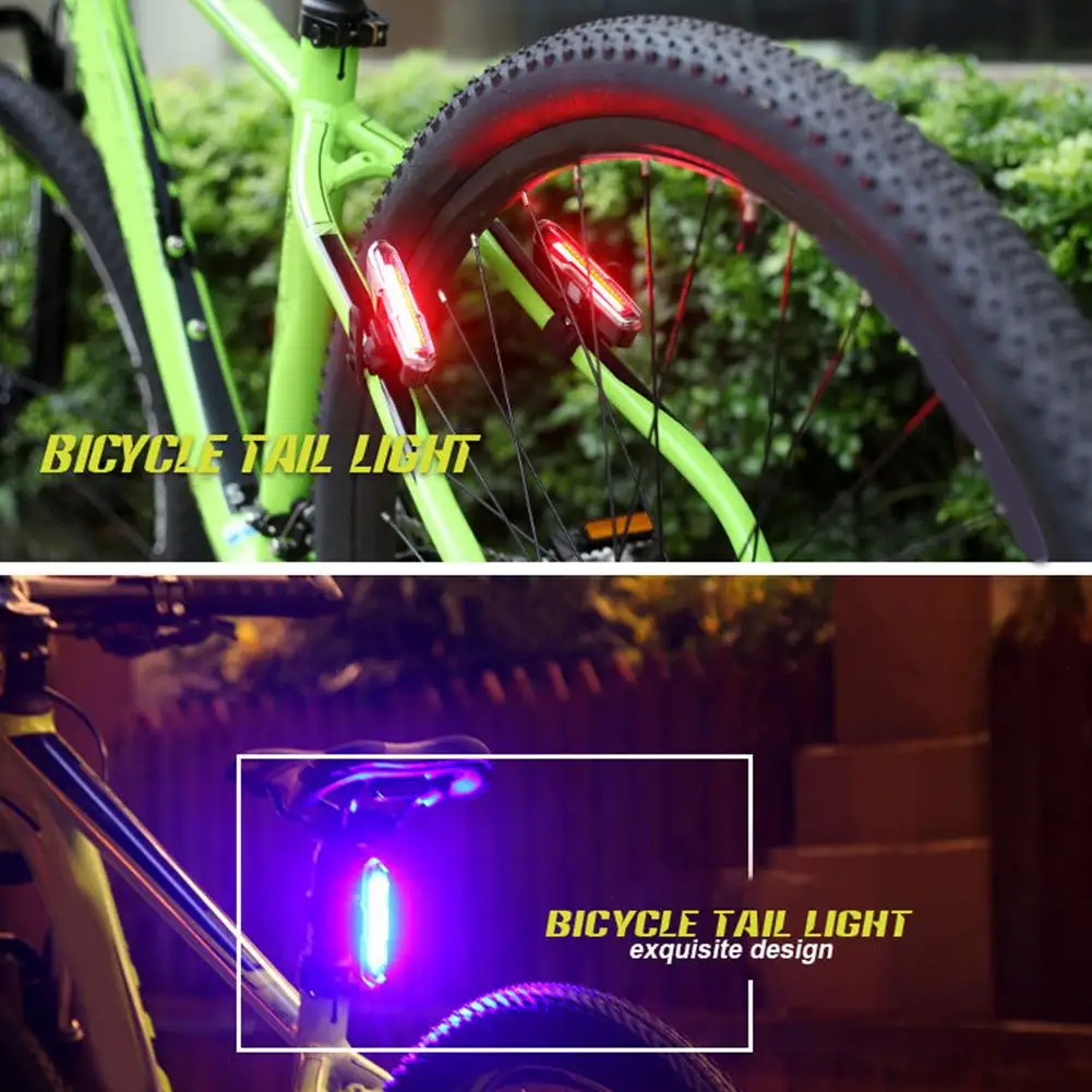 Bike Taillight USB Rechargeable Flashing Bicycle Rear Light Laser Safety Warning LED Super Bright Waterproof Bike Tail Lamp