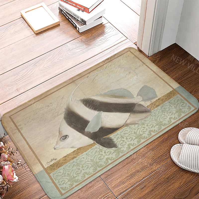 Non slip shower mat bathroom rug shower mat home decoration door mat kitchen bedroom entrance room mat submarine animal door mat