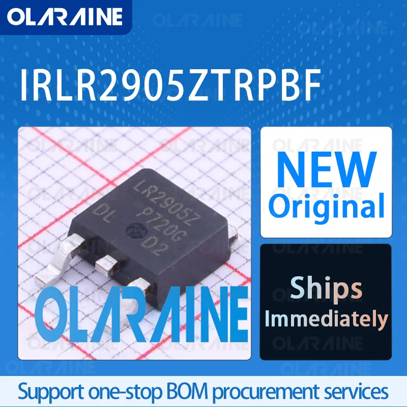 5/10/100Pcs IRLR2905ZTRPBF DPAK-3 (TO-252-3) original ic chip MOSFET N-Channel 1 Channel Vds- 55 V Id-60 A