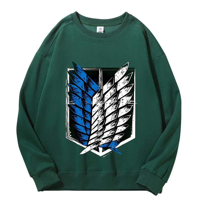 Attack on Titan Men Sweatshirt Anime Unisex Streetwear Women Harajuku Cerwneck Pullover Shingeki No Kyojin Male Sweatshirts