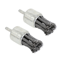 2PCS 19/30mm Steel Wire Brush Heavy Duty Cleaning Brush Wheel Polishing Rotary Tools Metal Rust Removal Grinding Deburring