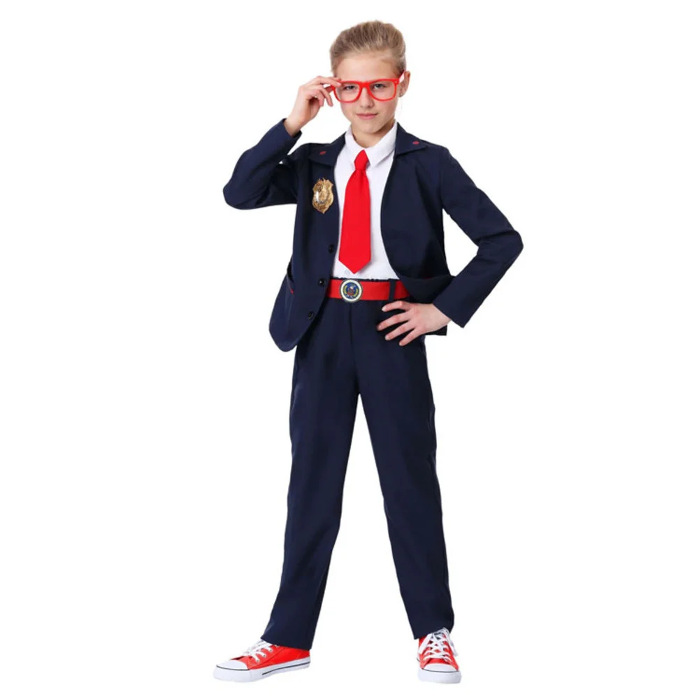 Halloween Party Cosplay Costume Kids Boys Girls Suits Canada TV Drama Fantasy Team Secret Agent Dressing Up