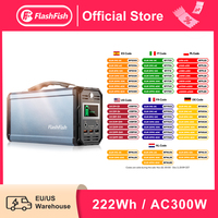 Flashfish Power Station 300W Portable AC Outlet 222Wh Solar Generator Energy Station Backup Power for Outdoor Camping RV Home