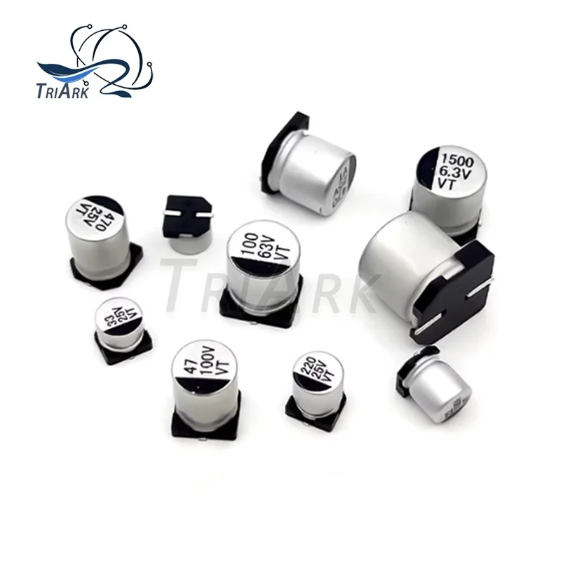 10 قطعة SMD الألومنيوم مُكثَّف كهربائيًا 6.3V 10V 16V 25V 35V 50V 2.2 فائق التوهج 4.7 فائق التوهج 10 فائق التوهج 22 فائق التوهج 33 فائق التوهج 47 فائق التوهج 68 فائق التوهج 100 فائق التوهج 220 فائق التوهج 330 فائق التوهج 1000 فائق التوهج