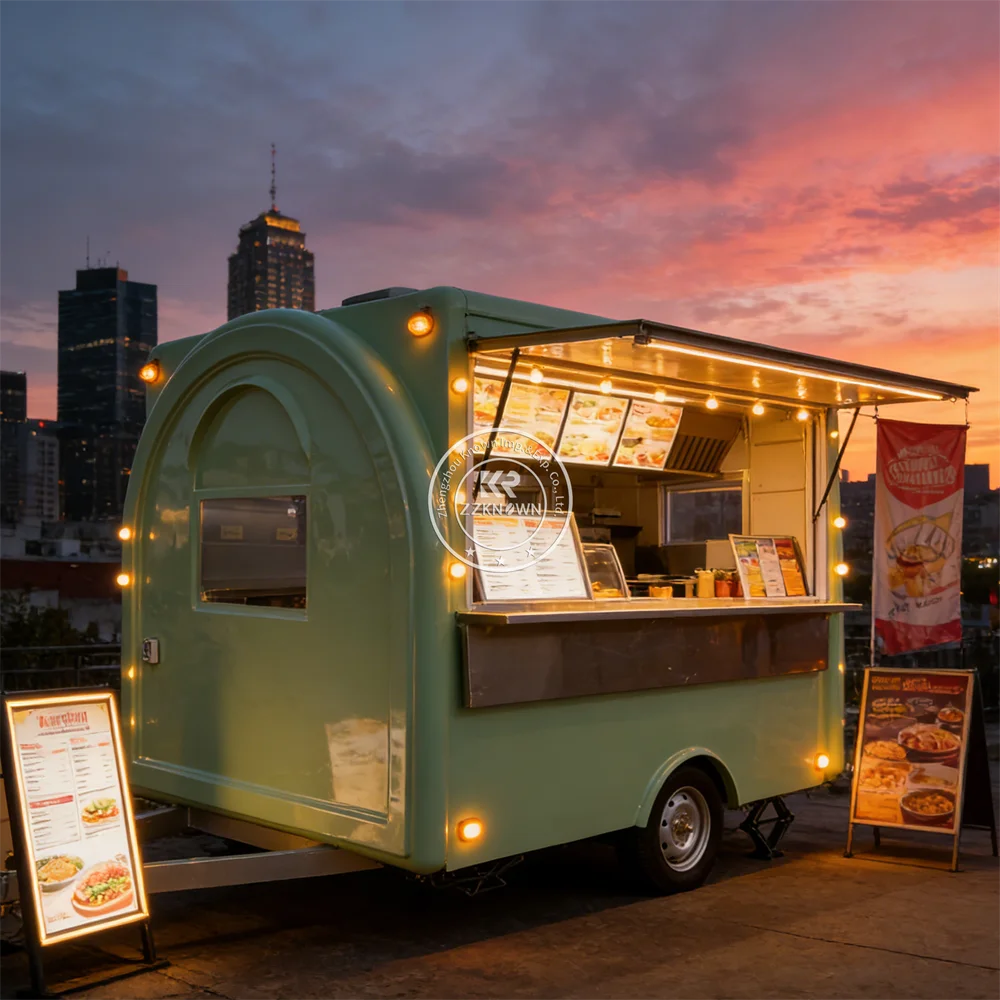 

Professional Outdoor Burger Fast Food Truck Street Street Food Business Truck with Stainless Steel Mobile Kitchen