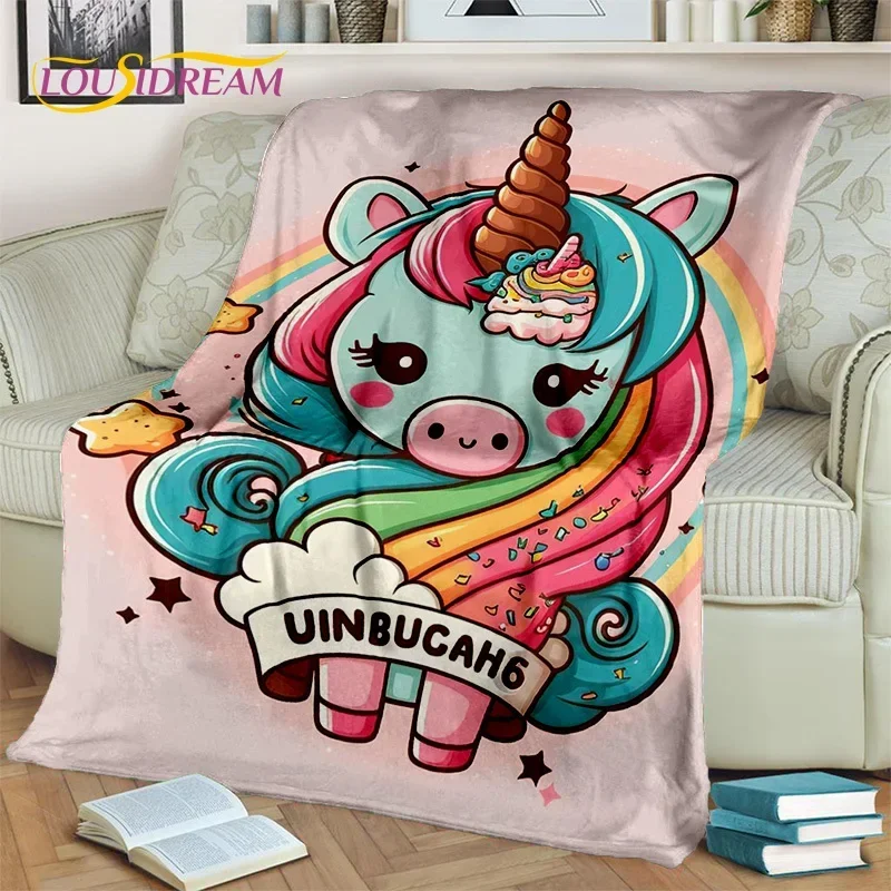 

3D Print Cartoon Cute Unicorn Blanket Soft Throw Blanket for Home Bedroom Bed Sofa Picnic Travel Cover Blanket Kid birthday gift