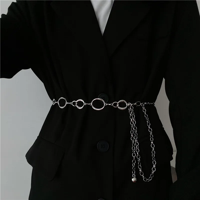 

Fashion Geometric Metal Alloy Waist Chain Belts for Women Dresses Skirt Shirt Party Club Accessories Gothic Y2k