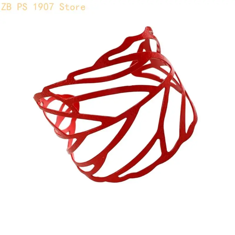 ورقة مخرمة واسعة الإسورة جريئة الرجعية مجوهرات سوار هدية أنيقة للنساء 55KA