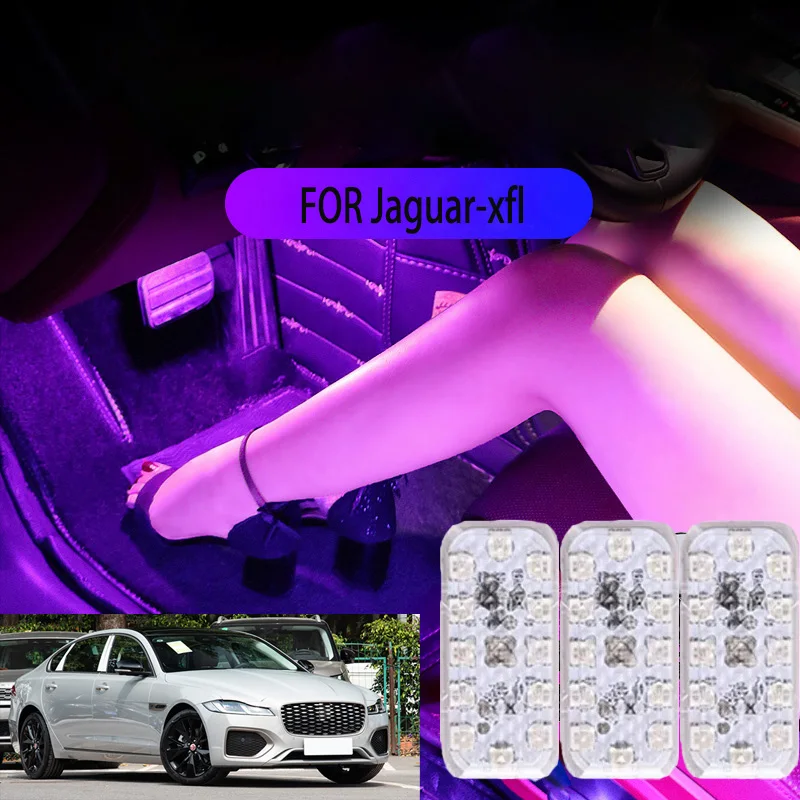 FOR Jaguar xfl LED Car Interior Ambient Foot Light Atmosphere Decorative Lamps Party decoration lights Neon strips