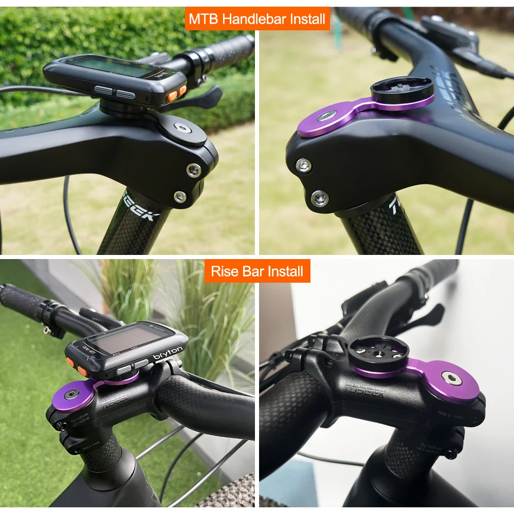 TOSEEK-cubierta de tapa de auriculares integrada para manillar de montaña, con soporte para ordenador, accesorios para ordenador de bicicleta Garmin