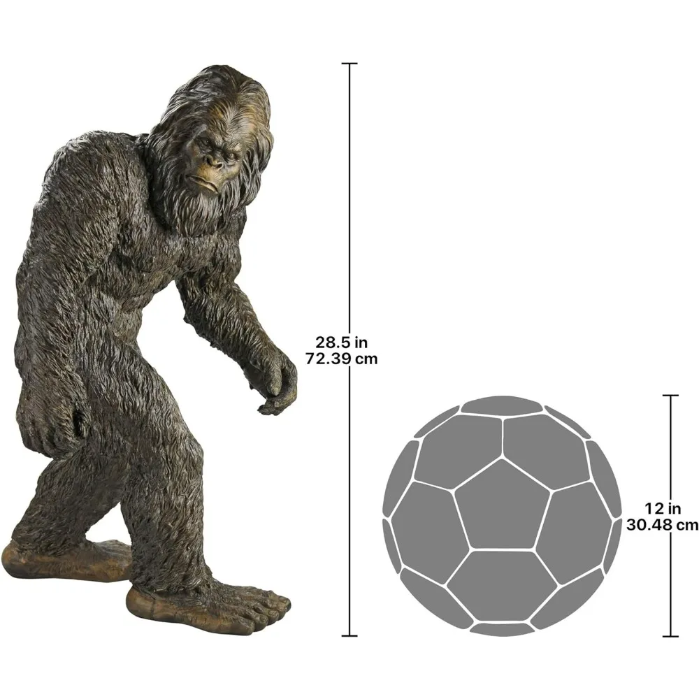 Imagem -02 - Bigfoot Indoor And Outdoor Garden Statue Escultura Cryptic Grande 28 Polegadas de Altura as Esculturas Yeti