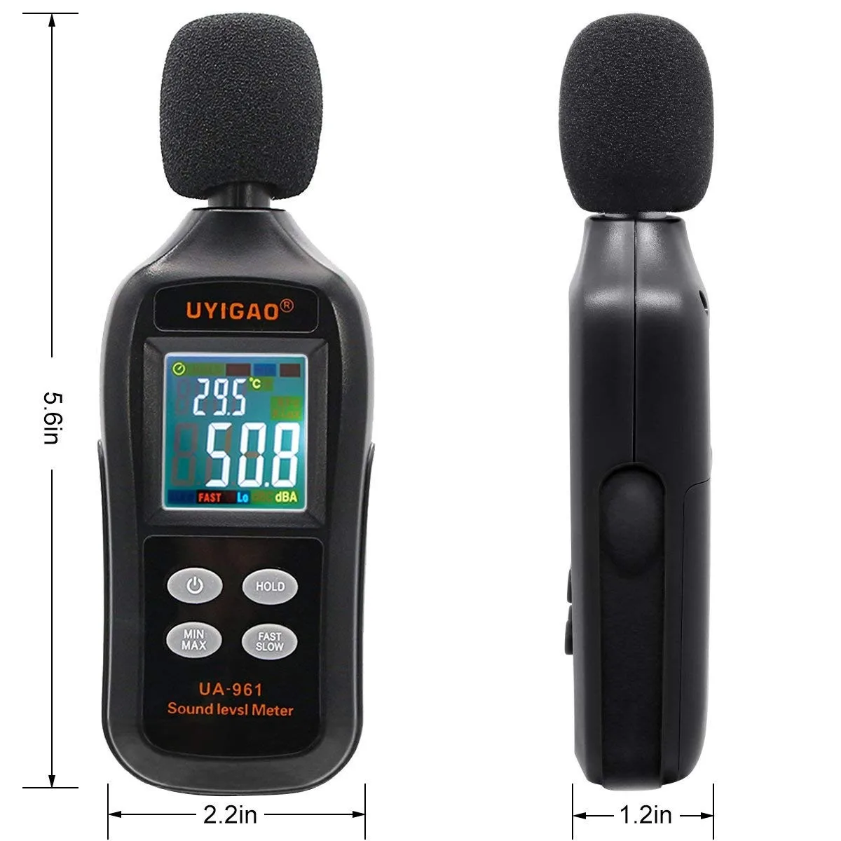 Imagem -04 - Precisão Display Digital Decibel Medidor Detector de Ruído Portátil Nível de Som Ua961 Alta