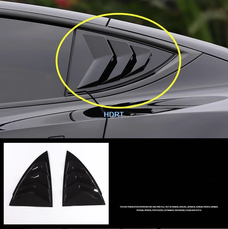 New  Automobile Car Side Window Blinds Vents Air Intake Panel Louver Scoop Cover Vent For Tesla Model Y 2020 2021