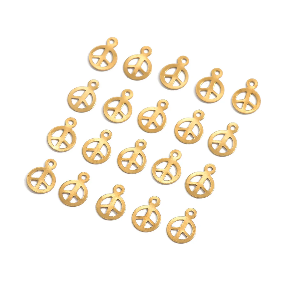 

500 шт. мини латунные полые подвески с символом мира 8,7x6,1 мм, серьги «сделай сам», принадлежности для изготовления ювелирных изделий, декоративный материал ручной работы