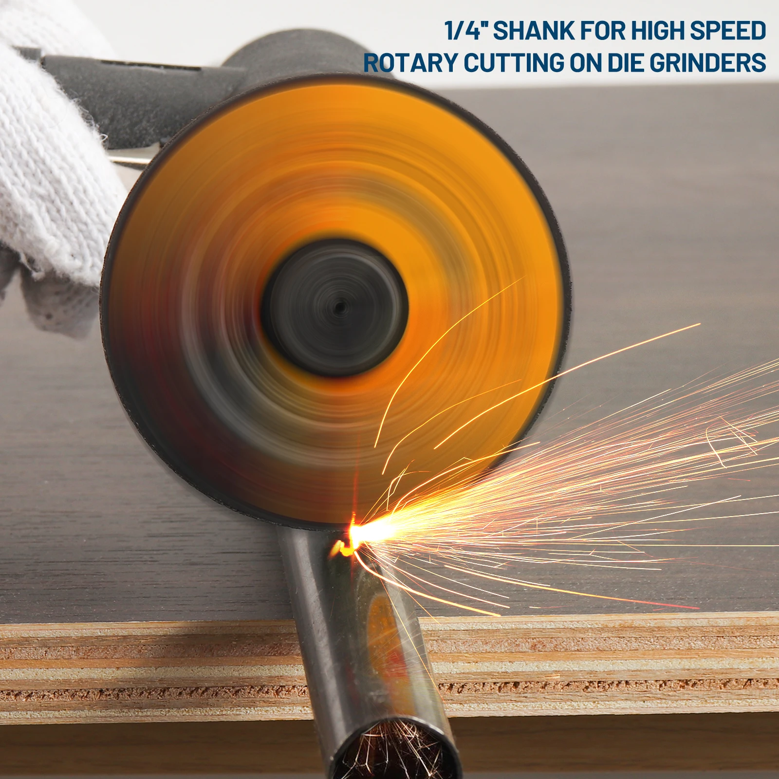 Mounting Mandrel for Cut-Off Wheels, Saw Blade for Die Grinder Rotary Tool, Suitable for 6, 10mm Hole Cutting Disc, 2Pcs