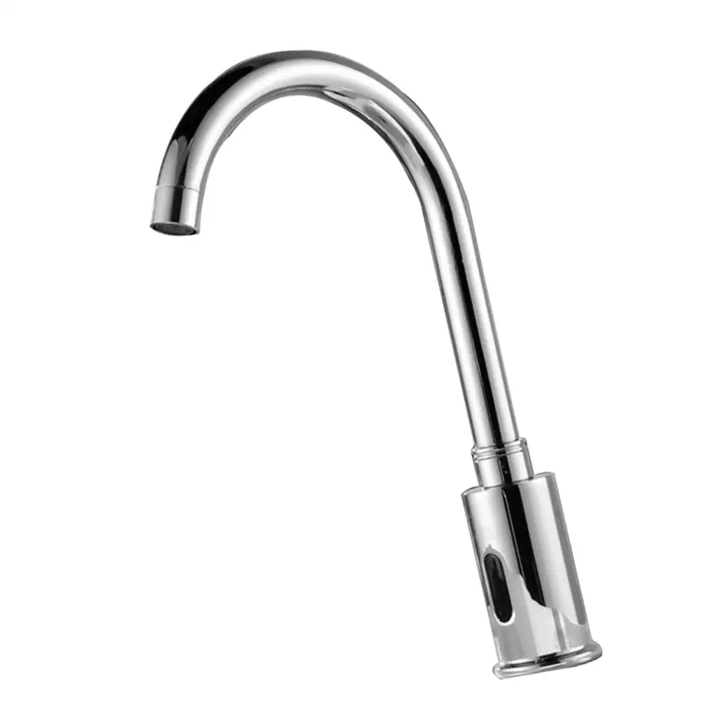 

Touchless Sensor Sink Faucet Stylish Chrome Single Hole Auto Water Tap for Modern Bathroom or Kitchen