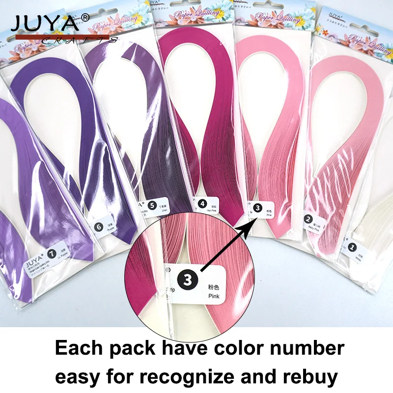 JUYA Paper Quilling 60 Single Colors, can choose color, 390mm Length, 2/3/5/7/10mm width, 100strips/pack DIY paper craft