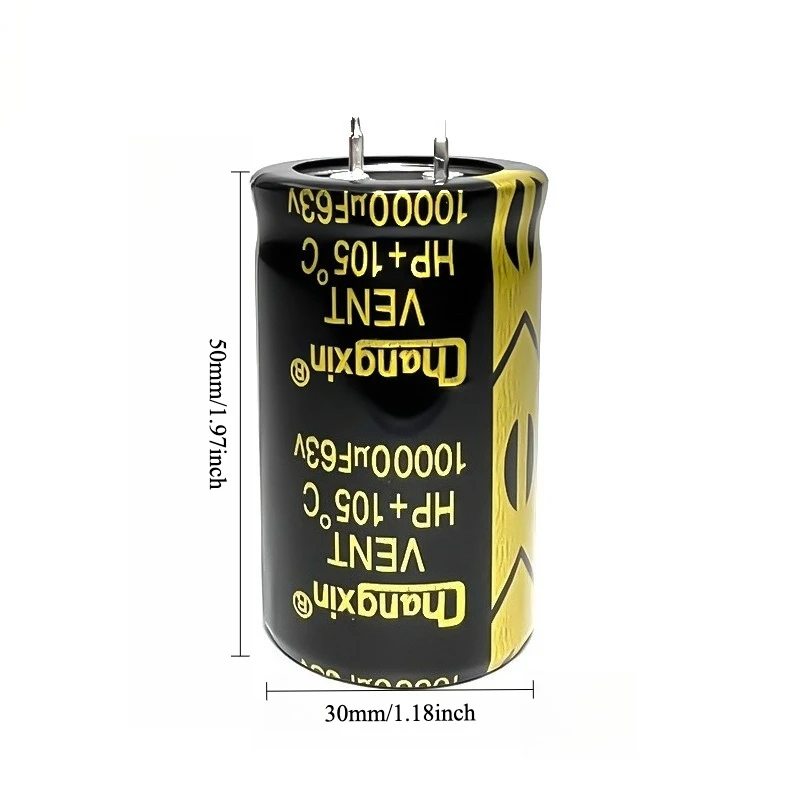 

2pcs 63V 10000uF Snap in Electrolytic Capacitor Long Life Audio Filter for Amplifier Speaker 30x50mm