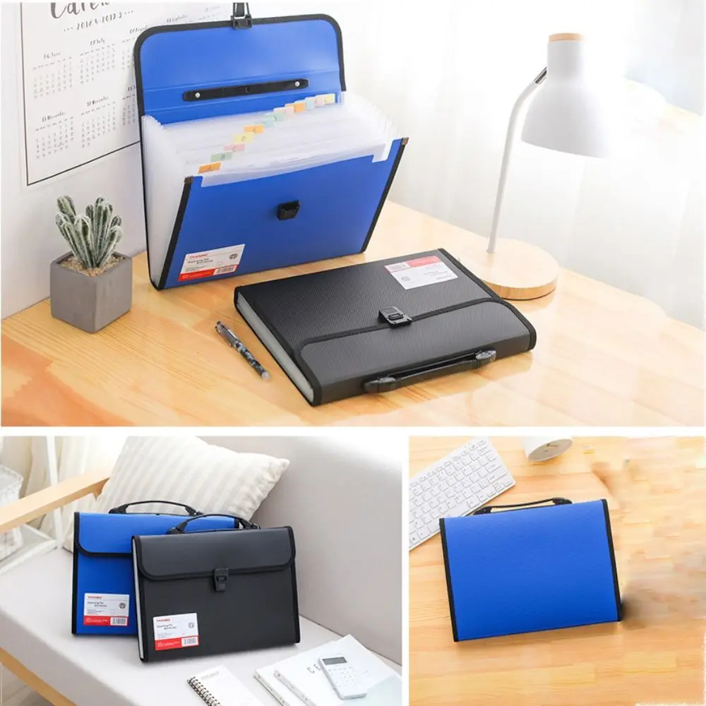 A4 Expanding File Accordion Folder Portable PP Large Capacity Office School Organizer Case 13 Pockets Organ Bag Holder