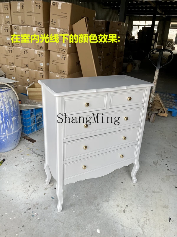 CL خمر ضوء فاخر رمادي الشمبانيا تخزين خزانة ذات أدراج خزانة غرفة النوم #3