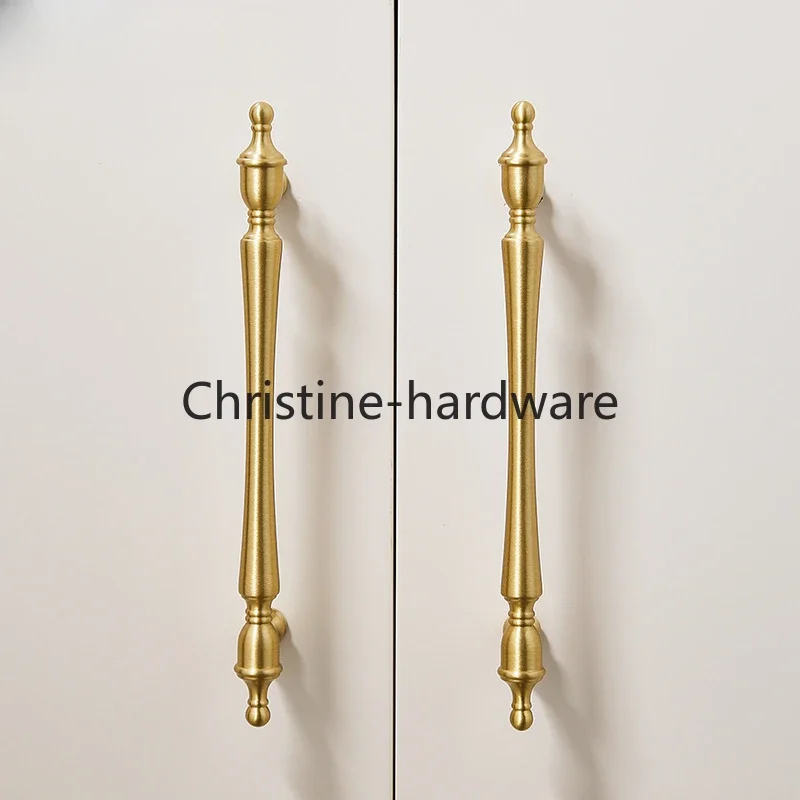 Solid Brass Art Deco Vertical Linear Kitchen Cabinet Handles Knurled Drawer T-bar Bedroom Wardrobes Long Furniture Door Pull