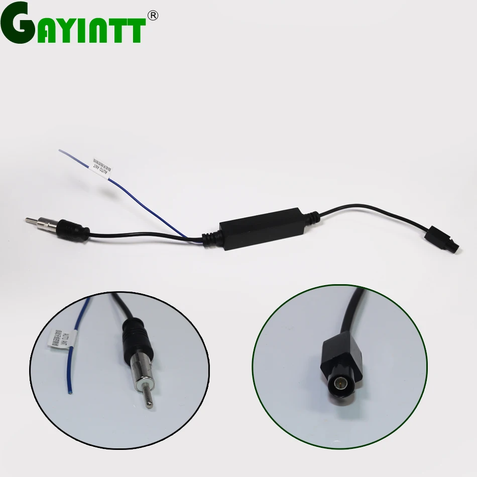 GAYINTT Suitable For Volkswagen Audi Citroen Ford Renault Fakra car FM radio antenna conversion cable with amplifier