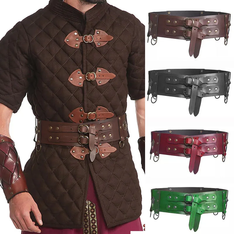 

Medieval Renaissance Wide Belt Viking Knight Pirate Cosplay Costume Accessory Larp Waistband Girdle For Men Women Festival Props