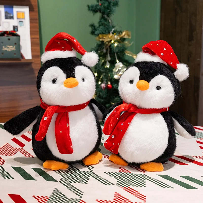 

﻿ Lovely Cartoon Christmas Penguin Soft Stuffed Cute Penguin Doll Plush Toy Decoration Girl Boy Kids Christmas Gift