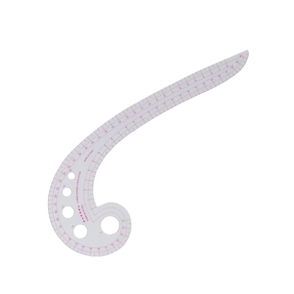 Affordable 11.8" Long Comma Shaped Plastic Transparent French Curve Ruler SplIne stationery