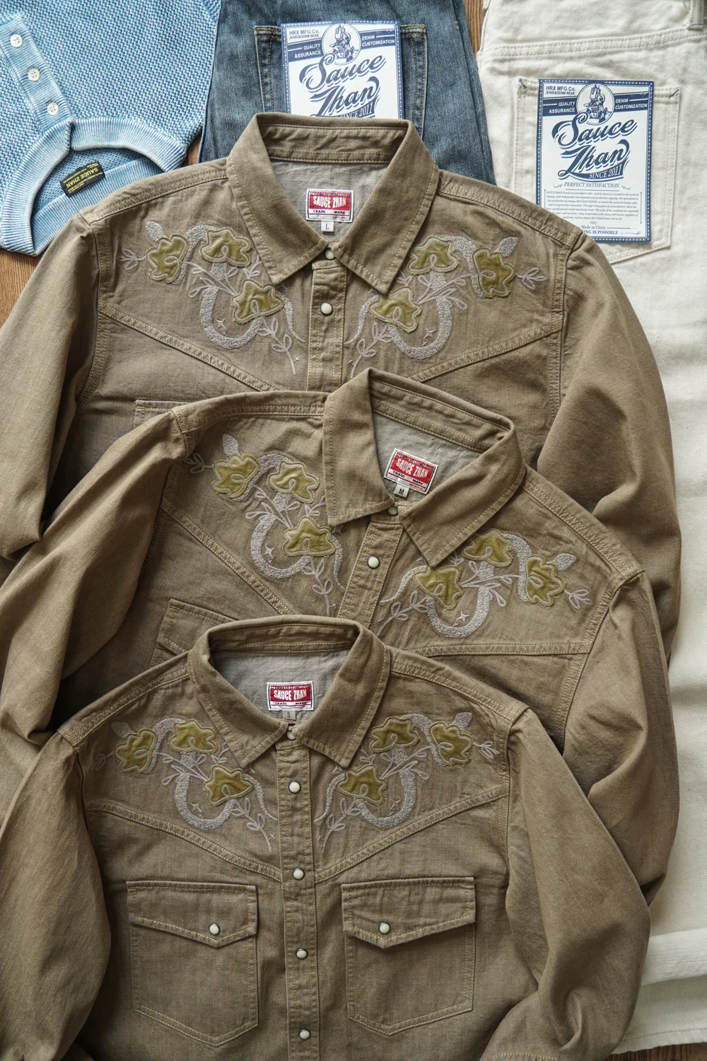 

Редкая мужская рубашка с вышивкой в стиле ретро в западном стиле, весенне-осенняя мужская повседневная рубашка с длинными рукавами Amei Kaji, модная