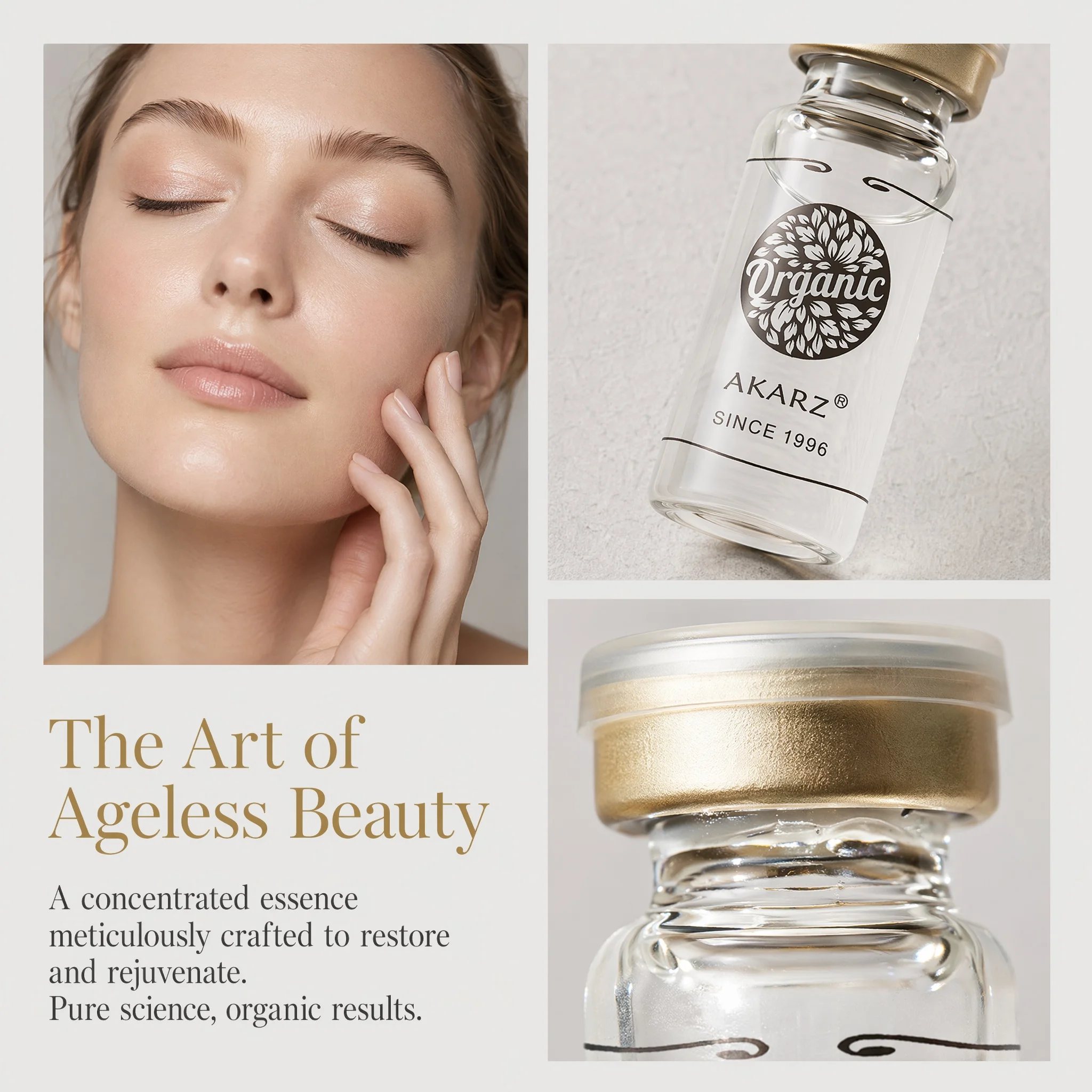 AKARZ Natural EGF Face Serum Extract Essence - Improve Skin Elasticity - 10ml Beauty Essence- Face Care