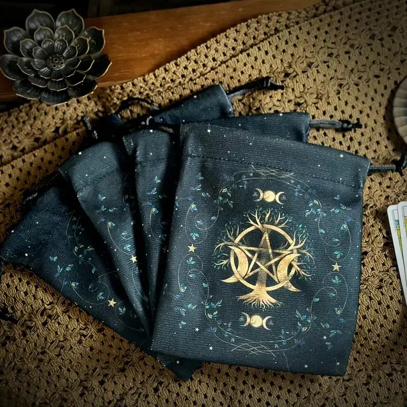 10 Stück Tarot-Tasche, Aufbewahrungstasche für Astrologiekarten, Schmucktasche, Geschenktüte – Tarot-Karten-Wahrsagerei-Zubehörtasche