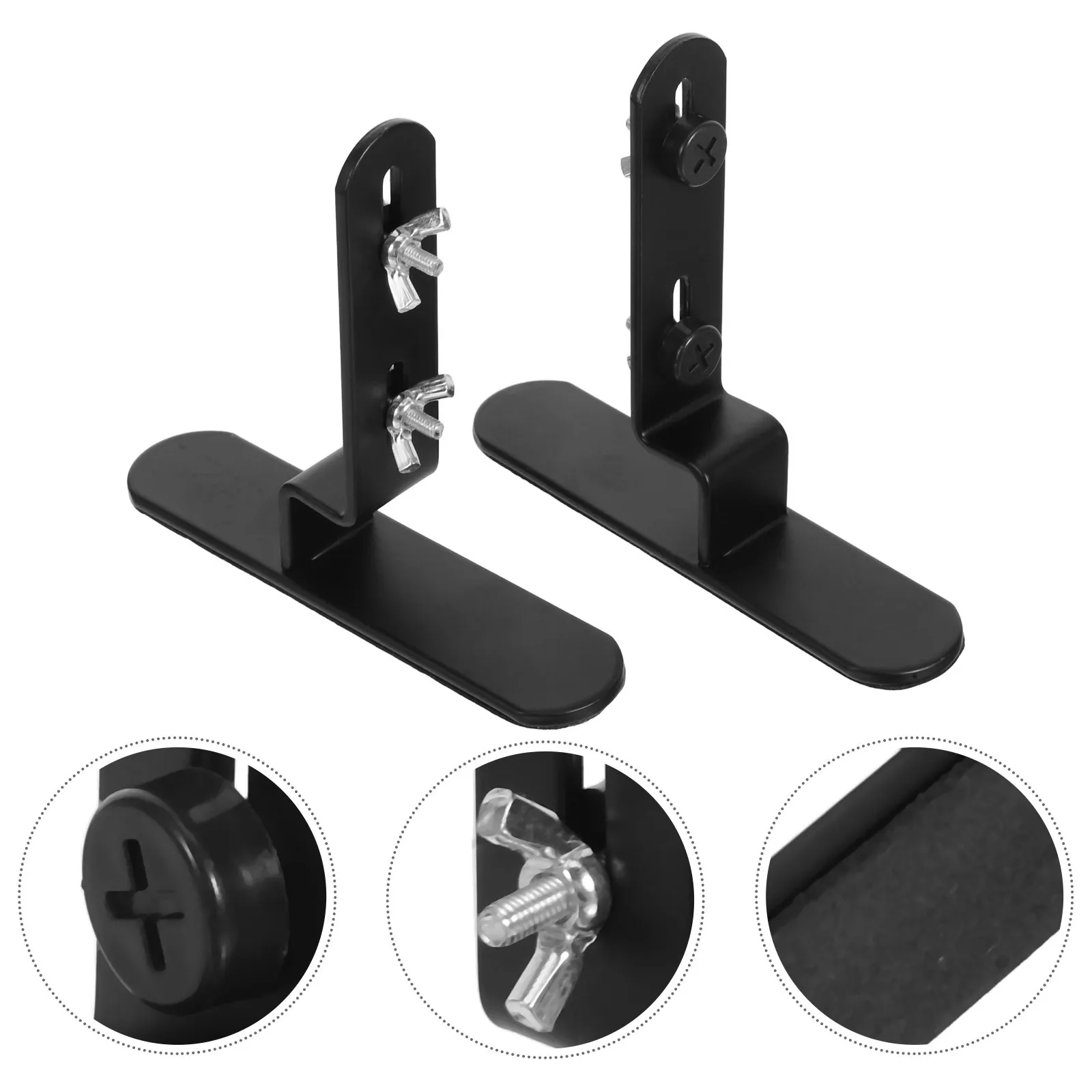 

2Pcs Pegboard Desktop Stand Metal Display Organizer No-Drill Installation Wall-Mounted Bracket Home Office Black