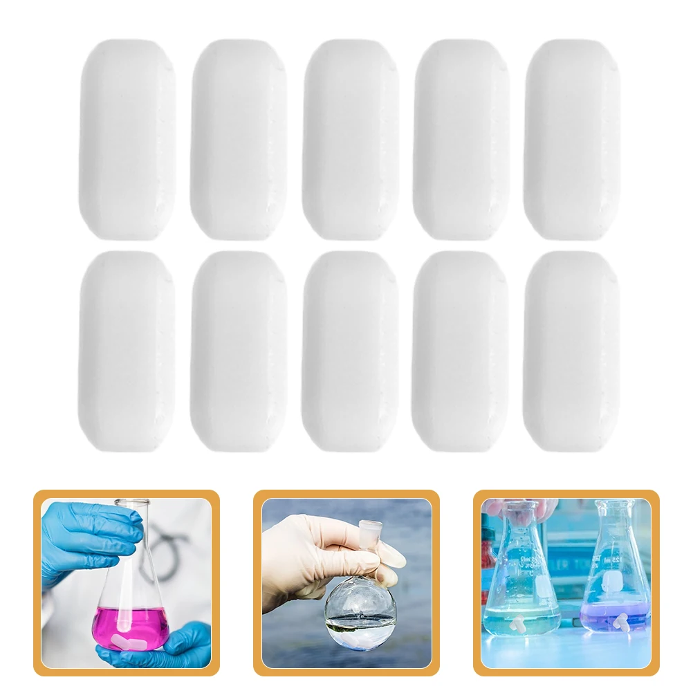 

10pcs Magnetic Stirrer Bar Size 5mm 6mm PTFE Magnetic Stirrer Mixer Stir Bars Lab Supplies Stir Rods Magnetic Stirring