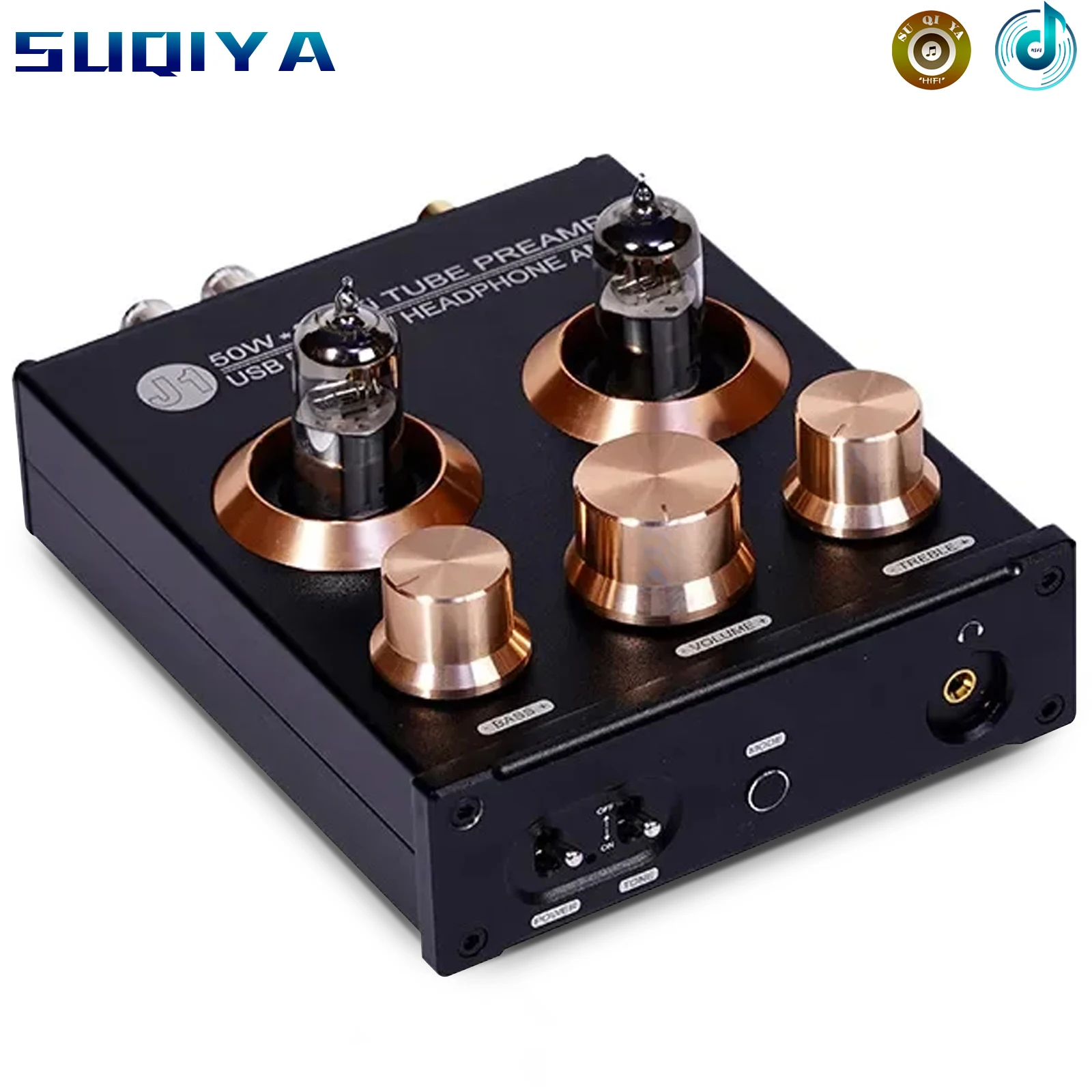 

DC24V 50W*2 6J5 Tube TPA3116 Bluetooth 5.0 USB DAC AUX Earphone Mini Digital Audio Amplifier With Treble Bass Tone