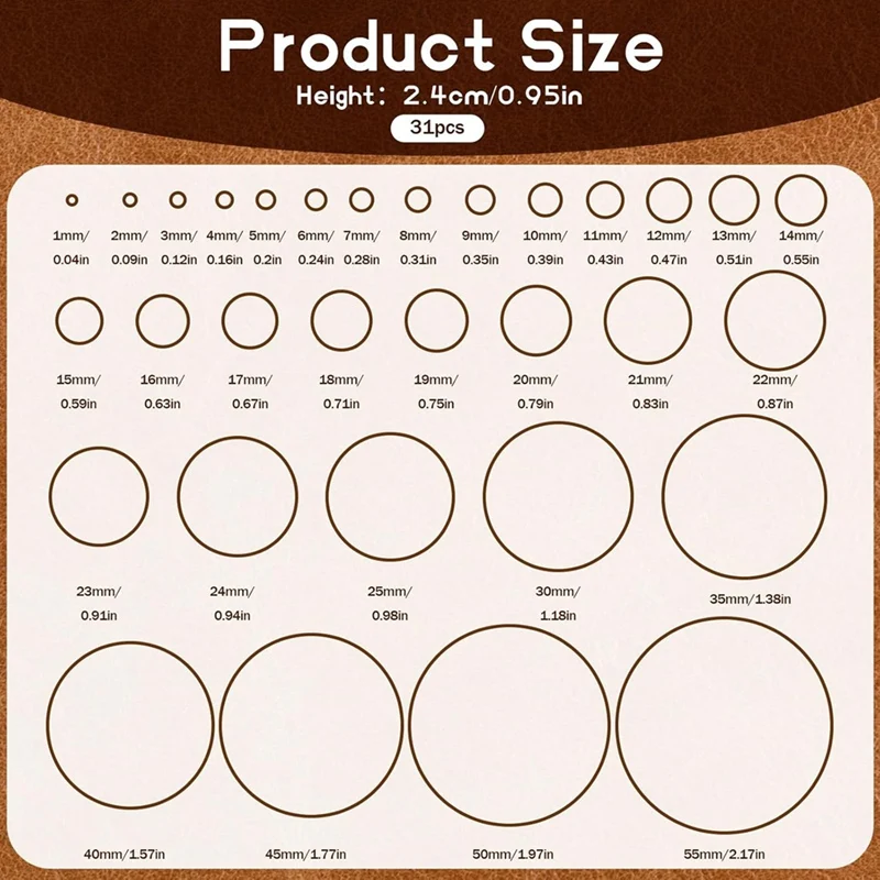 

Leather Circle Cutter Tool Set Circle Punch Tools High Carbon Steel Round Punch Dies,Craft Punching Tools for DIY Crafts-A27R