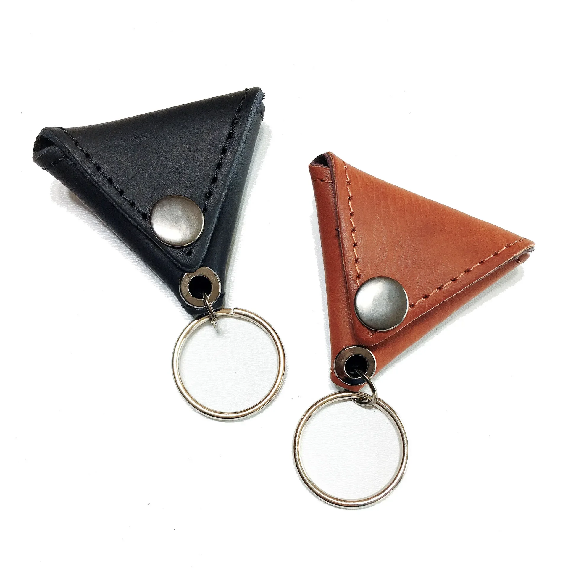 1PCS Leather Guitar Picks Holder Bag Triangle Plectrum Keychain Pocket Cover Case Storage Soft Bag for Guitar Ukulele Pick