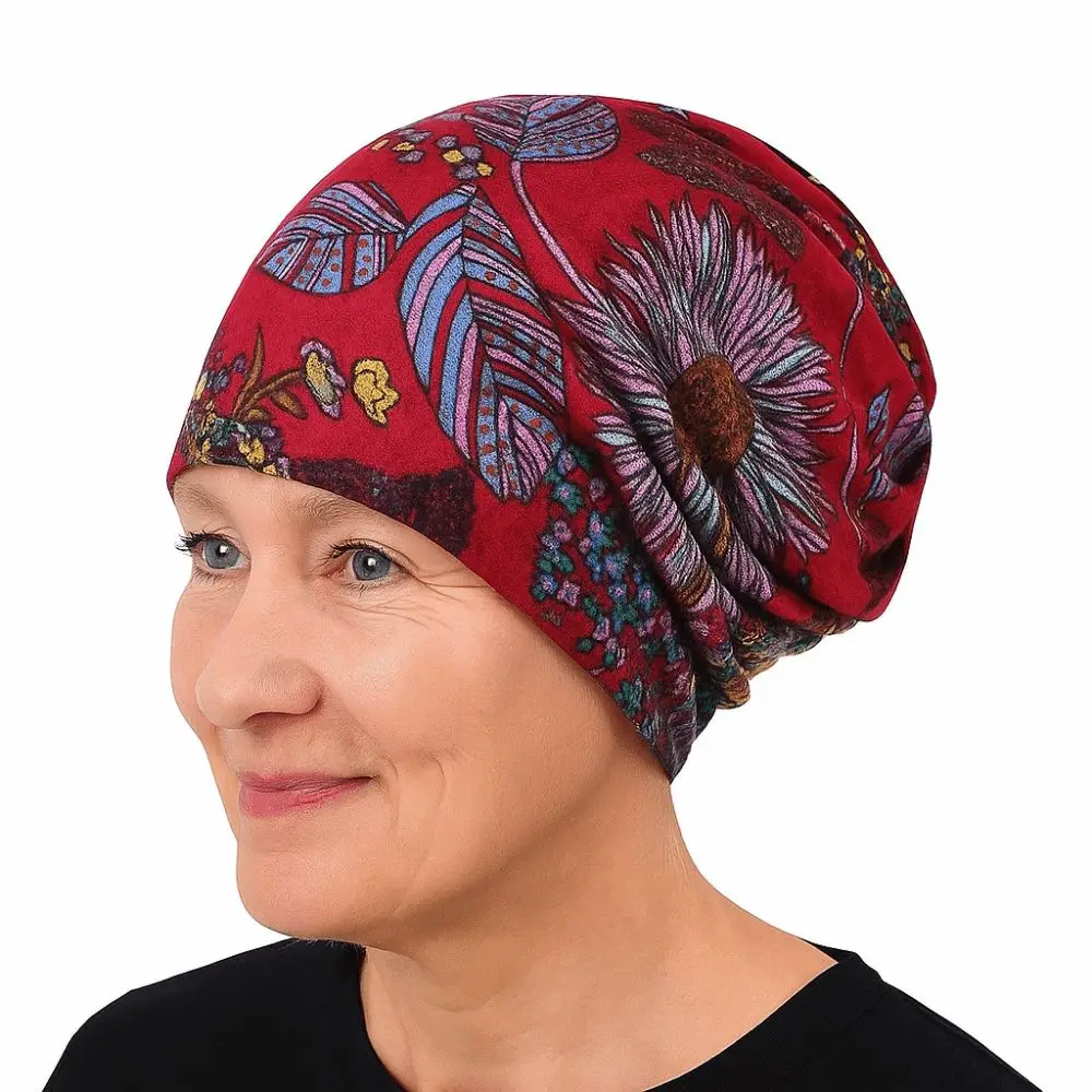 Contrasting Colors Pullover Hat Multifunctional Plaid Print Casual Hedging Cap Scarf Pullover Hat Keep Warm Women's Pile Hat