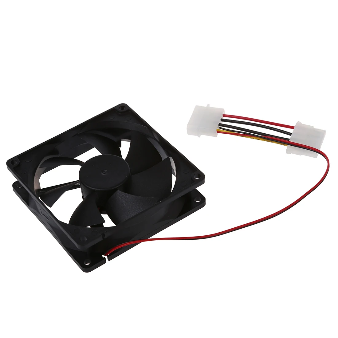 Ventilateur de refroidissement PC en plastique noir, DC 12V, 4 broches, 90mm x 90mm x 25mm