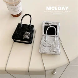 Mini Bag Phone Case for Samsung Galaxy Z Flip 6 5 4 3 Protective Back Cover for ZFlip4 ZFlip5 ZFlip6 Case