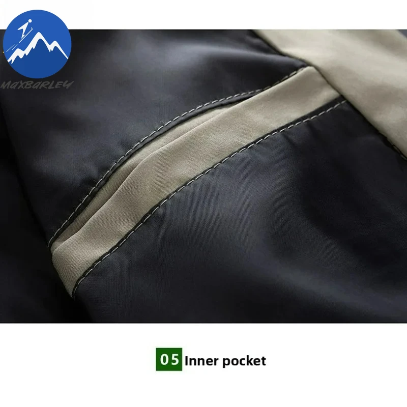 Maxbarley Premium Jacket Classic Baseball Collar Explorer Coat Loose Hiking Multi Functional Windproof Comfortable Gorpcore Wear