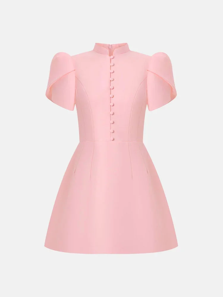 ファッションエレガントなフリルミニドレス女性のためのパッチワーク半袖固体通勤パーティードレス夏の女性のボディコンドレス