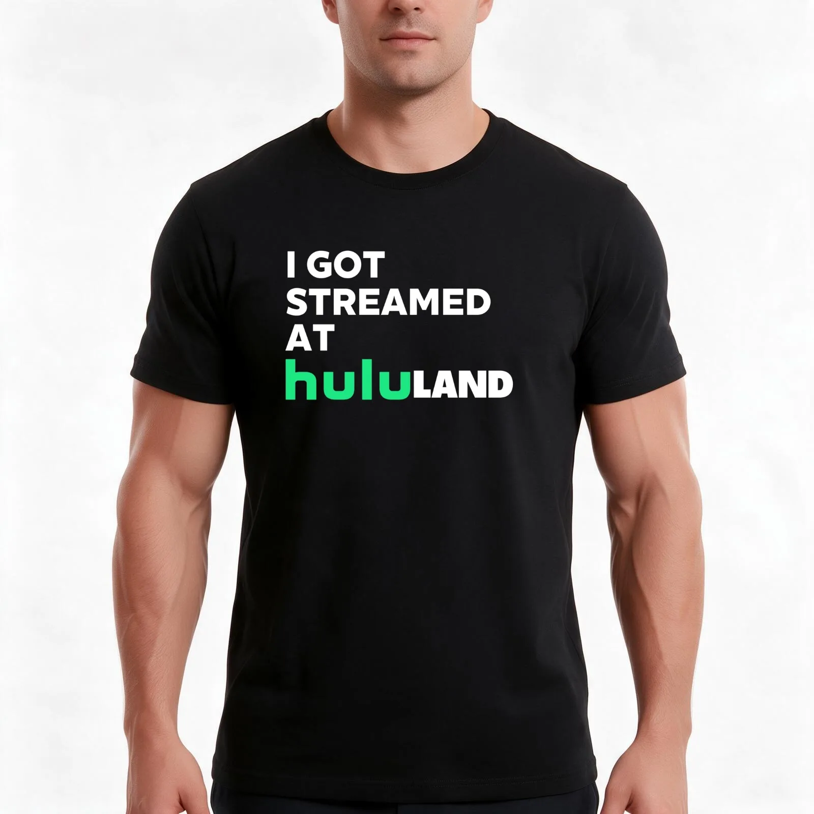I got streamed at hululand T-Shirt, Summer Casual Cotton Tee, Oversized Streetwear Tops, Vintage Graphic Print, Unisex Men Women