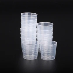 20pcs Plastic Graduated Measuring Cup Liquid Container Epoxy 30ml Resin Silicone Making Tool Transparent DIY Tool Mixing Cup