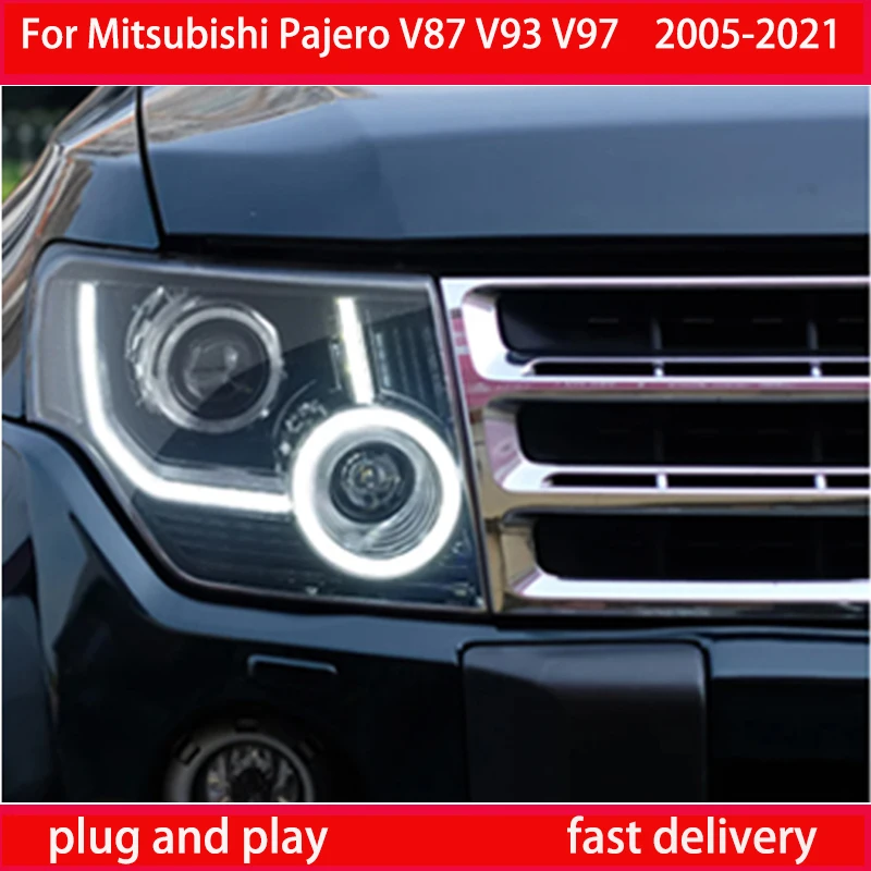 

Для Mitsubishi Pajero 2005-2021 V93 V97 V87 светодиодные дневные ходовые огни. Осветительное оборудование для фар. ДХО-проектор камеры.